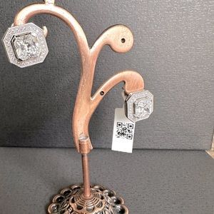 Sterling silver 925 Stamped/CZ earrings